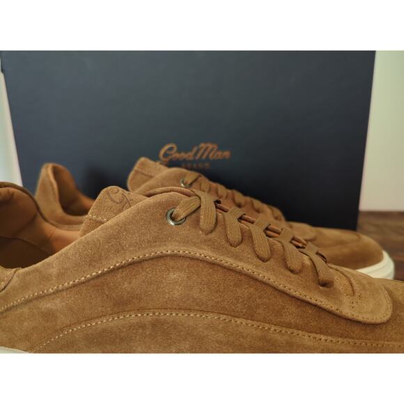 Good Man Brand Modern London Sneakers Snuff Brown Italian Suede Men's Size 9 - Picture 2 of 9